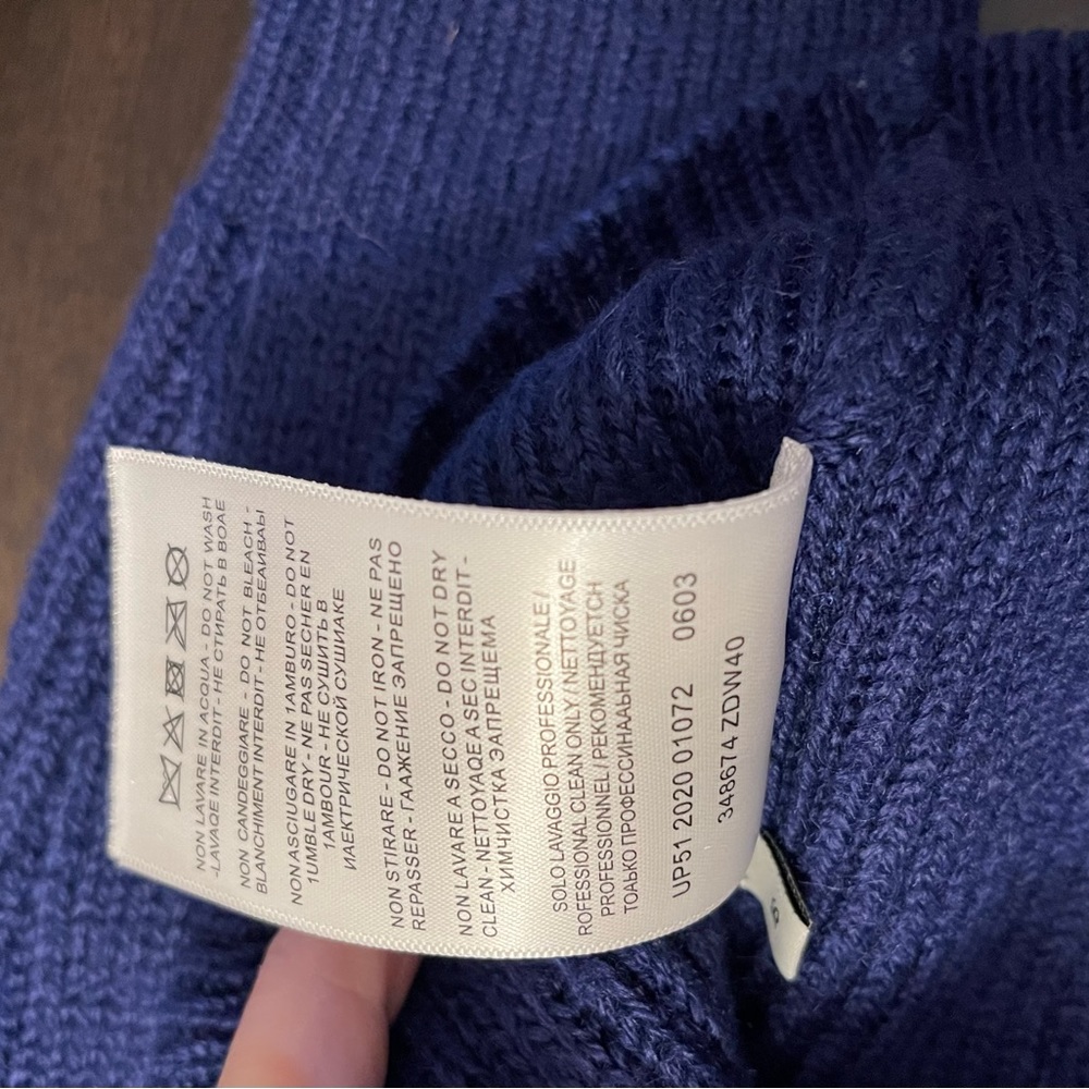 Gucci Blue Wool GG Sweater, Blue, XS - Picture 6 of 8
